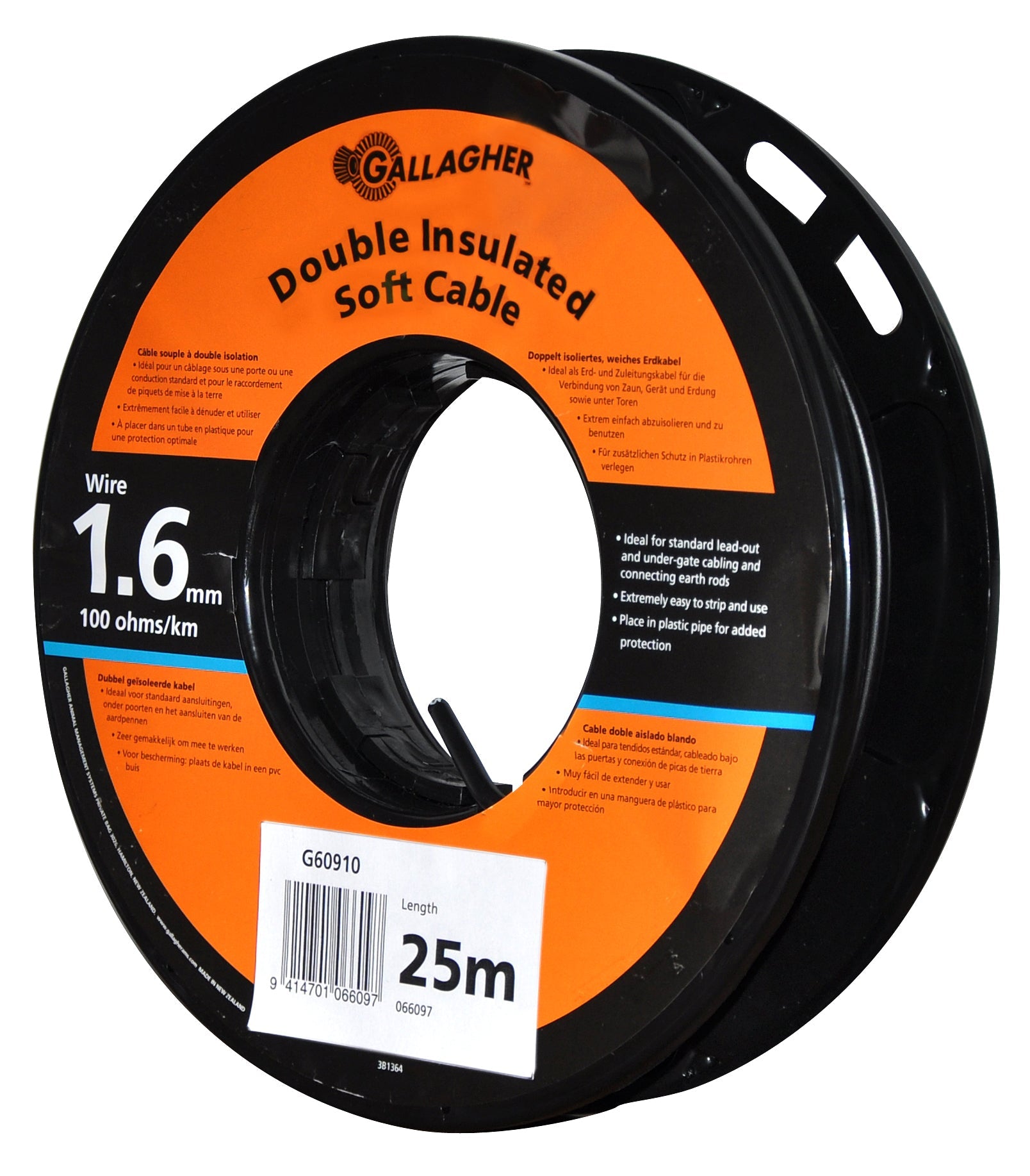 Lead out cable 1,6mm 25m 100 Ohm/km