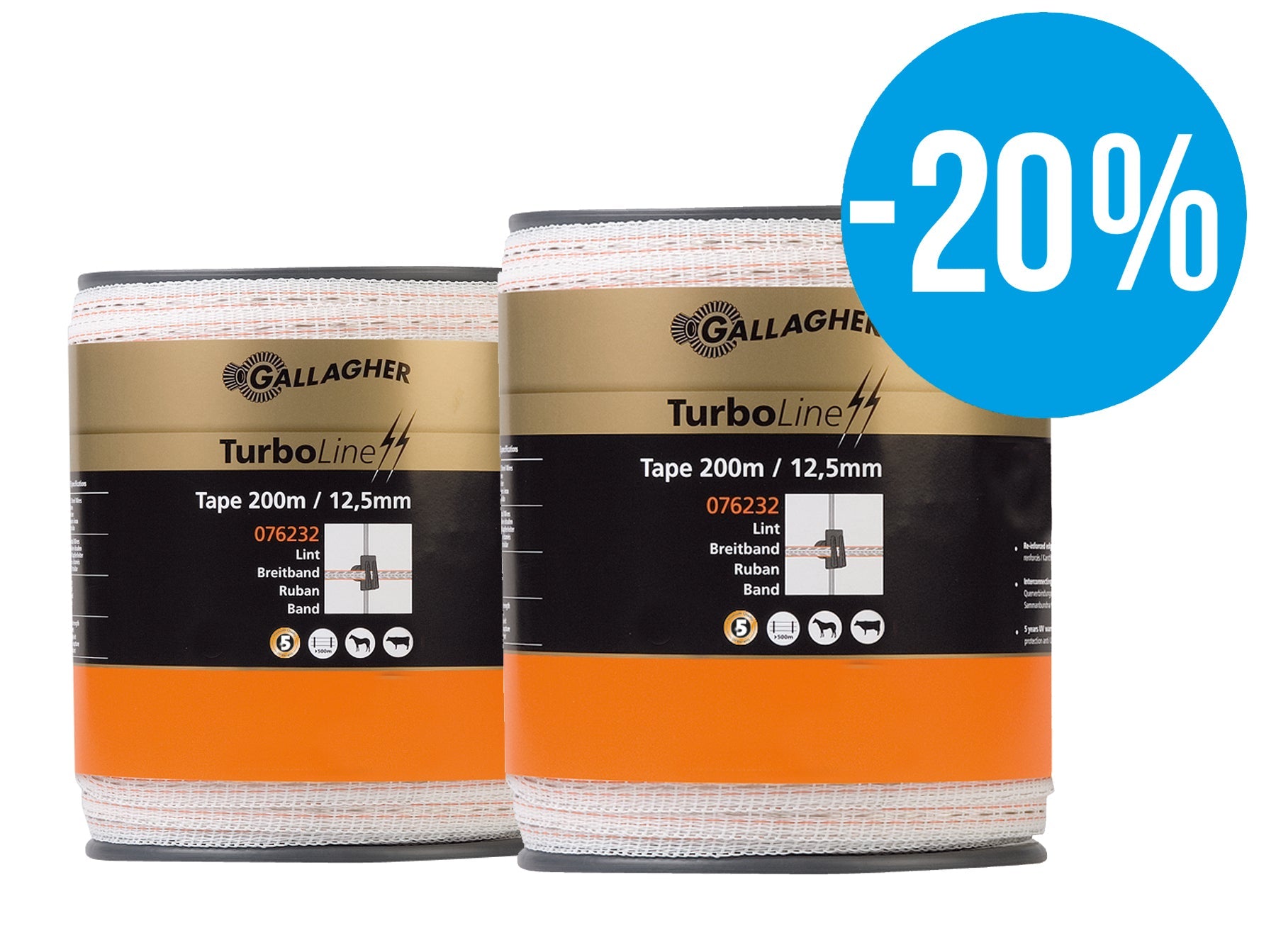 Duopack TurboLine tape 12,5mm White 2x200m
