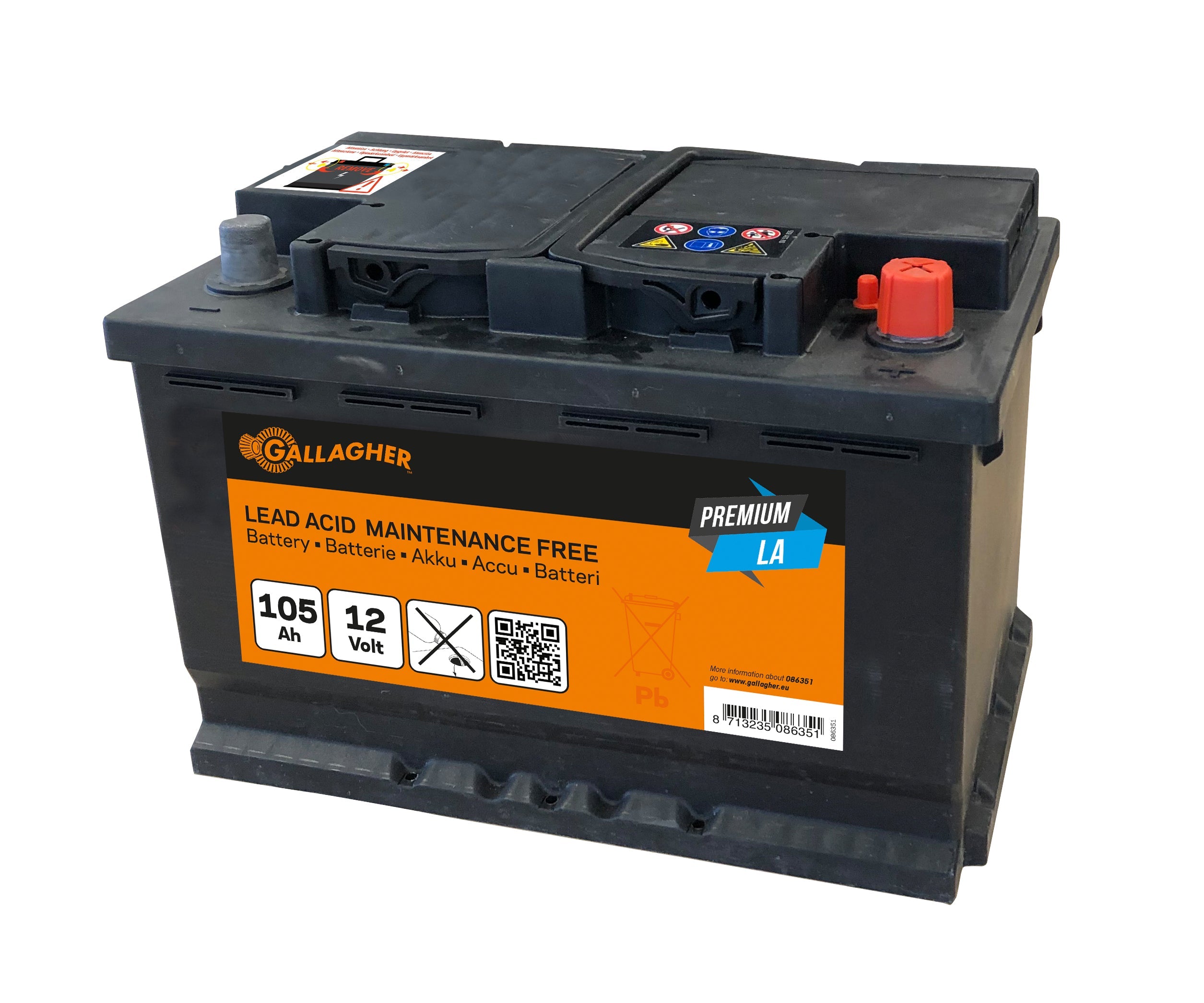 Battery 12V/105Ah Premium LA - 353x175x190